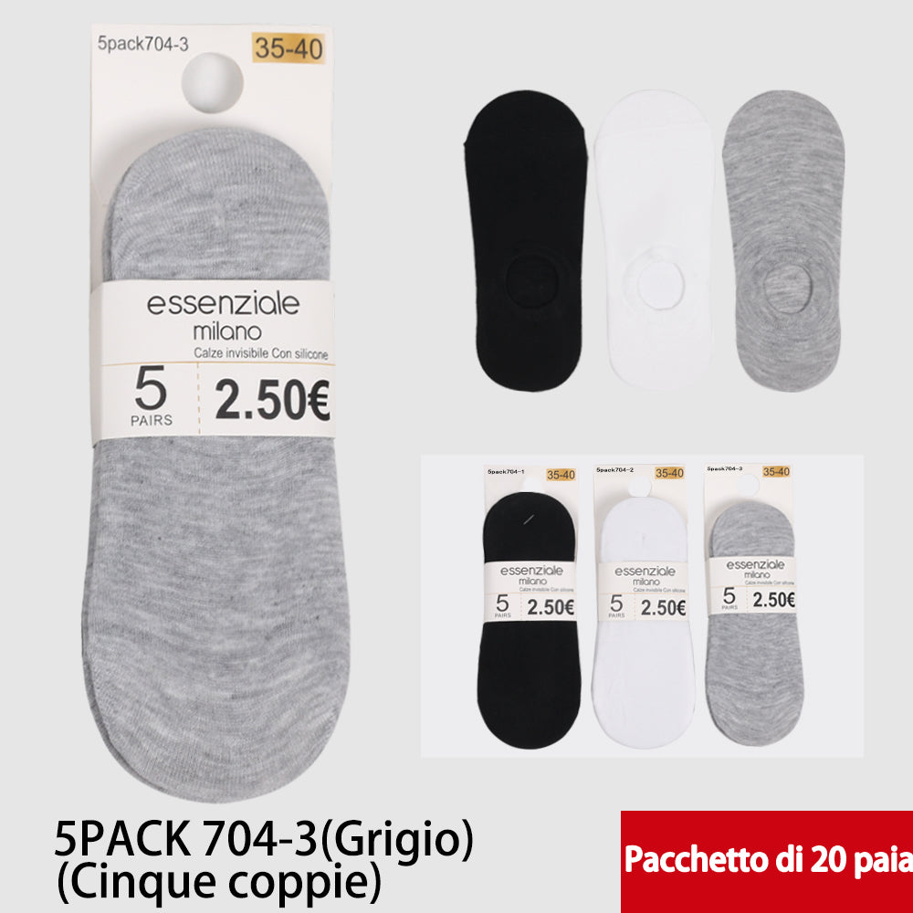 Calzini Invisibili da Donna Grigio