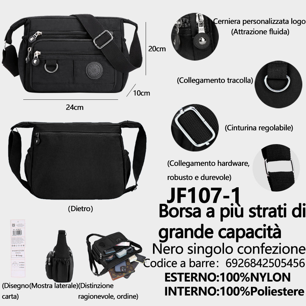 Borsa a Tracolla Multi-Scomparto