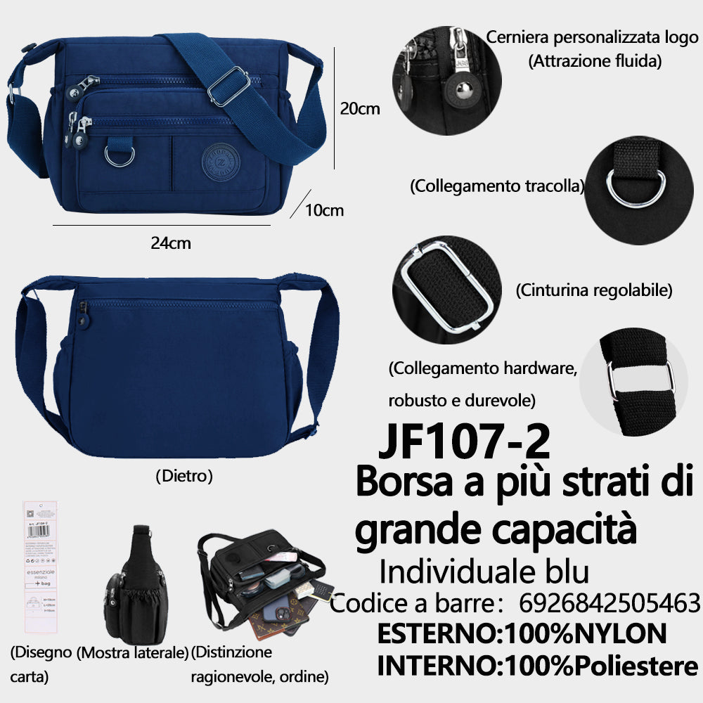Borsa a Tracolla Multi-Scomparto