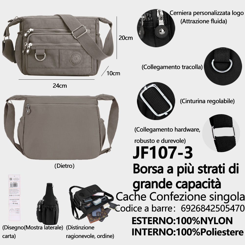 Borsa a Tracolla Multi-Scomparto