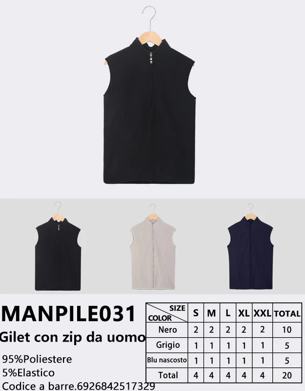 Canottiera con Zip da Uomo