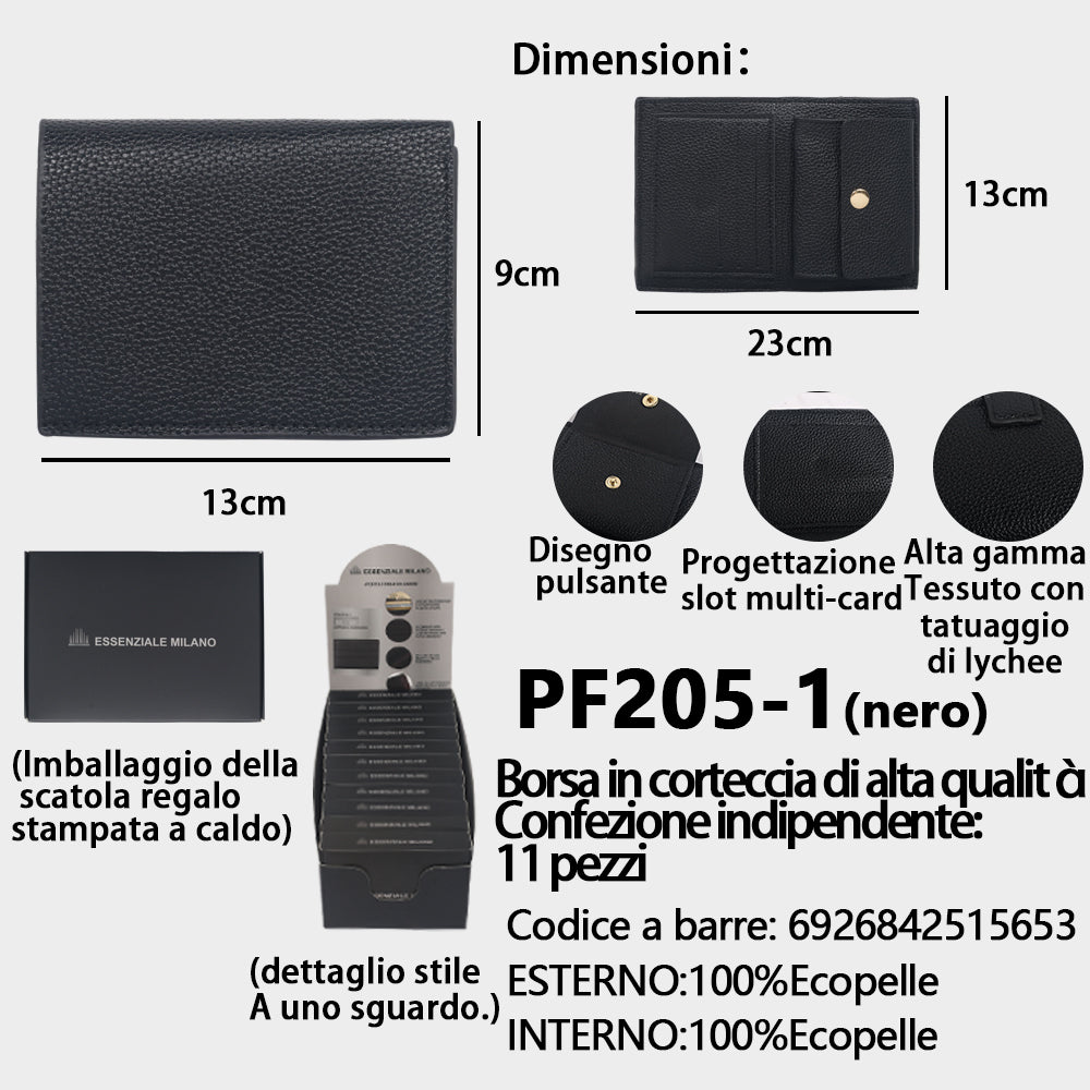 Pochette in Pelle a Mano Nero