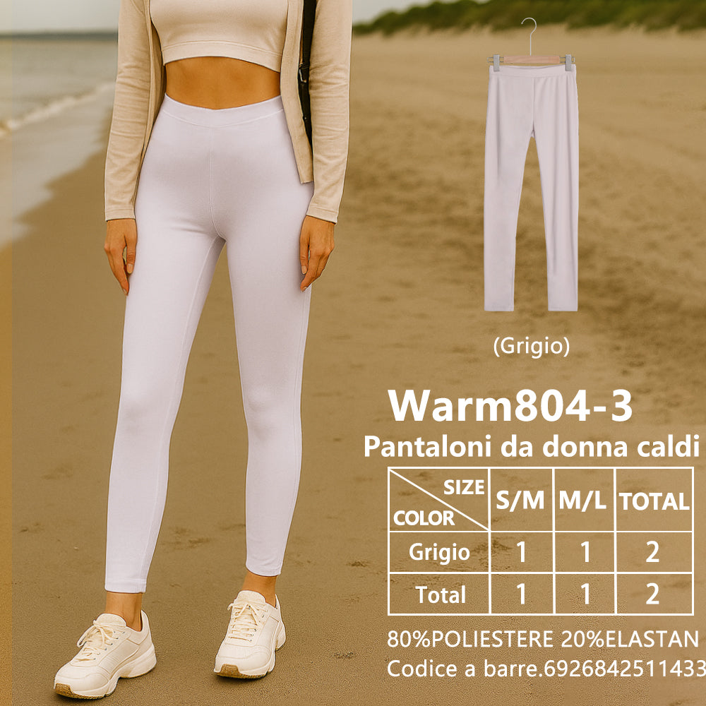 Leggings da Donna Grigio