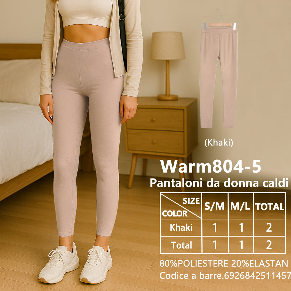Leggings da Donna Kaki