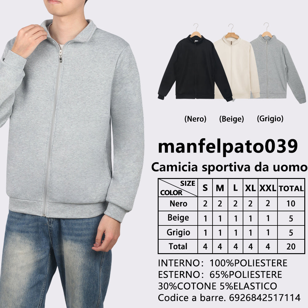 Felpa Sport Collo Alto da Uomo