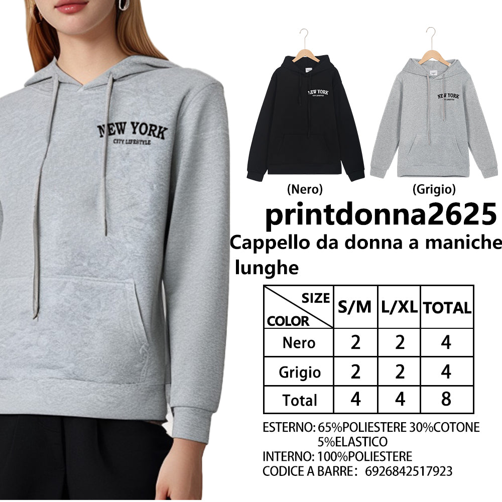 Maglia Manica Lunga a Stampa da Donna