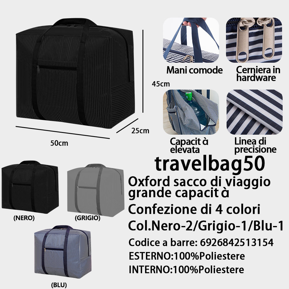 in Tessuto Oxford Grande Capacità