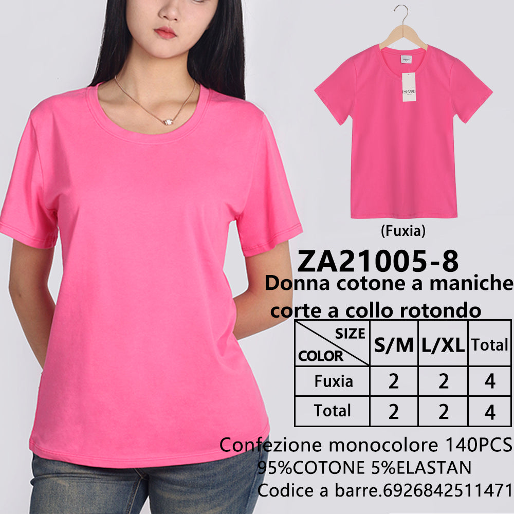 T-Shirt Girocollo a Maniche Corte