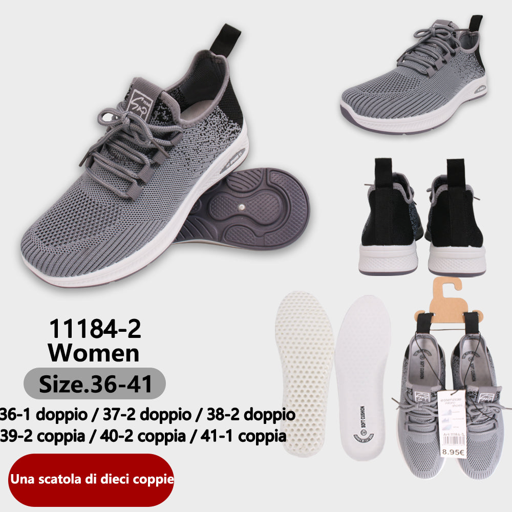 Scarpe Comfort Ultra Morbido e Confortevole Ultra Morbido da Donna Grigio