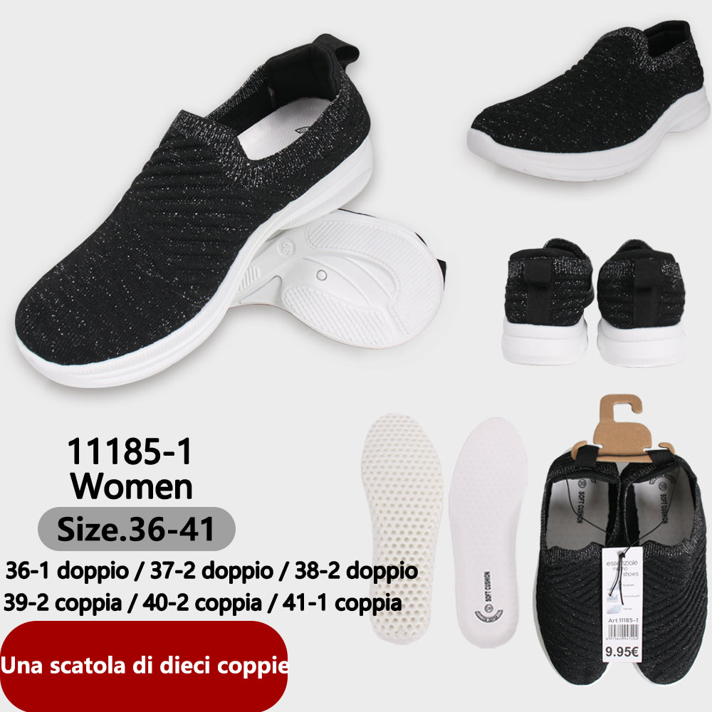 Scarpe Comfort Ultra Morbido e Confortevole Ultra Morbido da Donna Nero