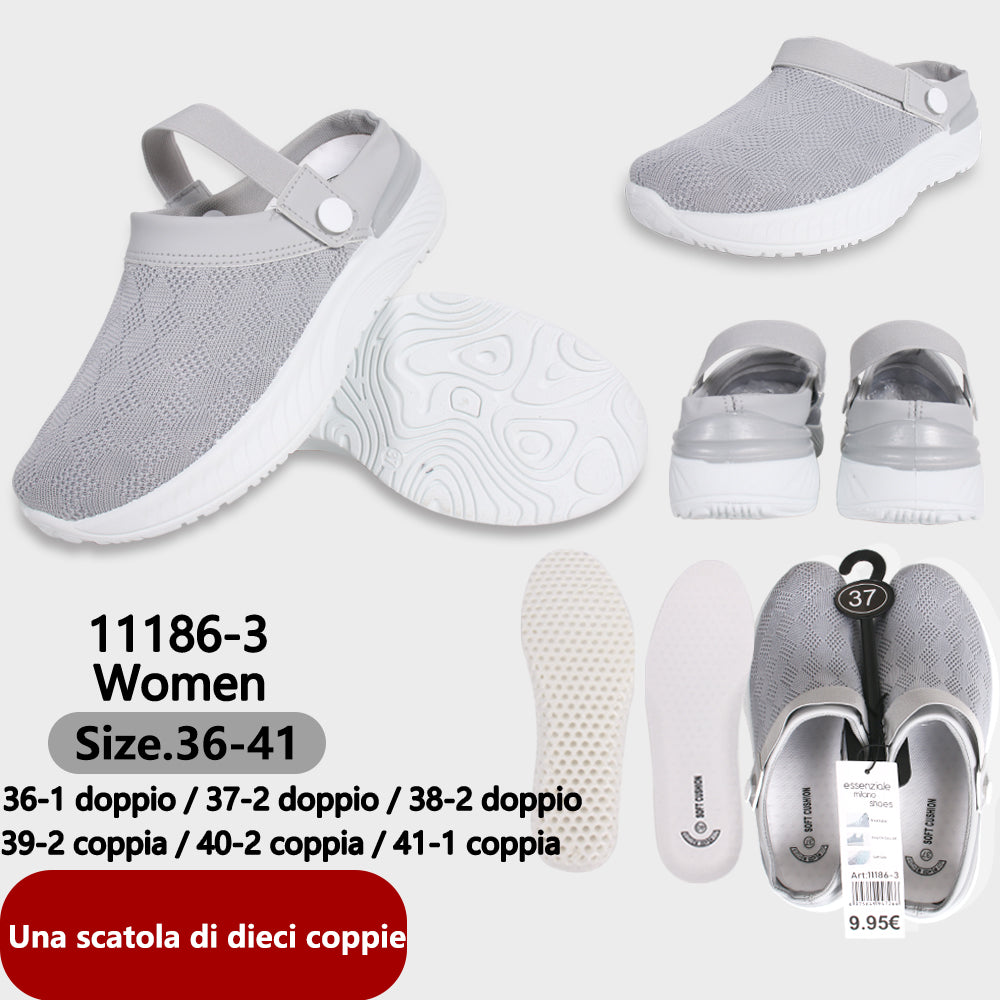 Scarpe Comfort Ultra Morbido e Confortevole Ultra Morbido da Donna Grigio