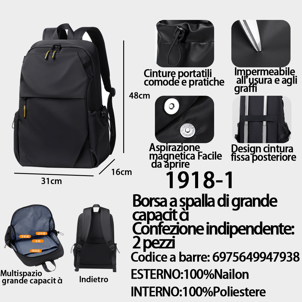 Zaino Grande Capacità Nero