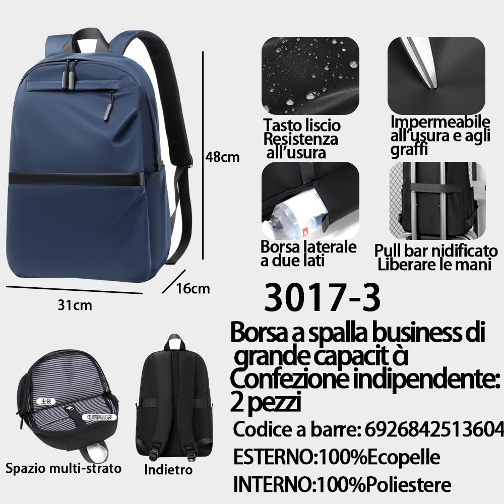 Zaino Grande Capacità Business Blu