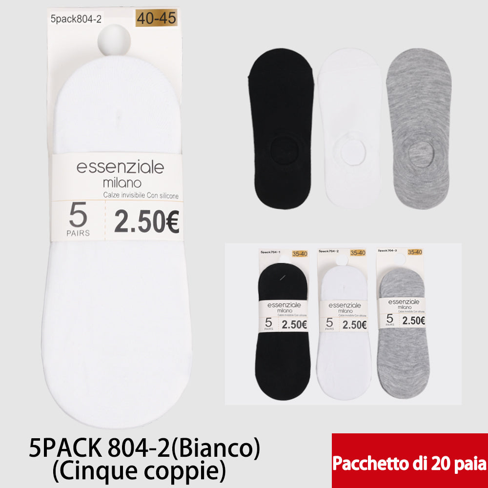 Calzini Invisibili da Uomo Bianco