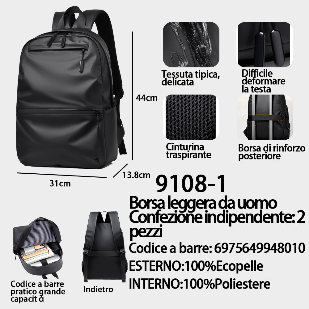 Zaino Leggero da Uomo Nero