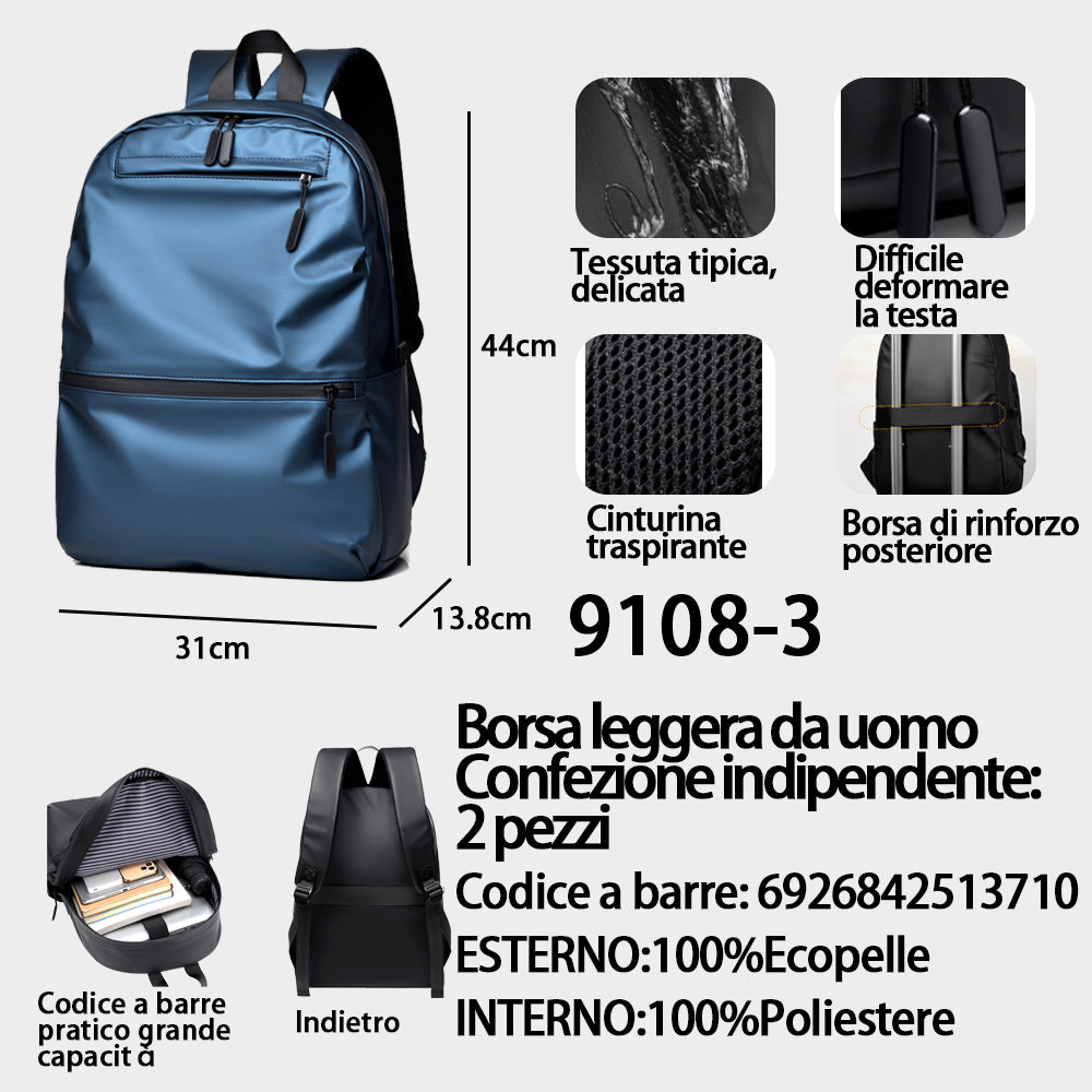 Zaino Leggero da Uomo Blu