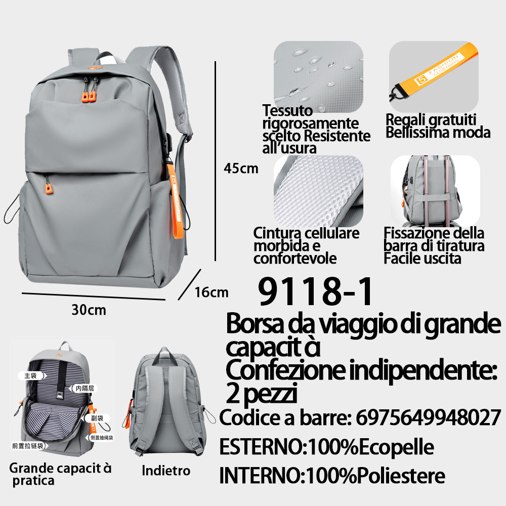 Zaino Grande Capacità Nero