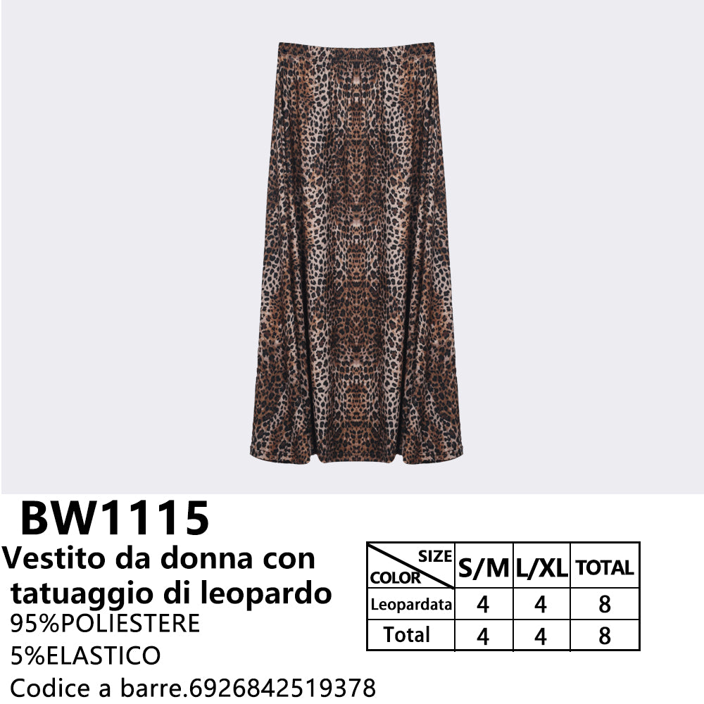 Gonna a Stampa Animalier da Donna