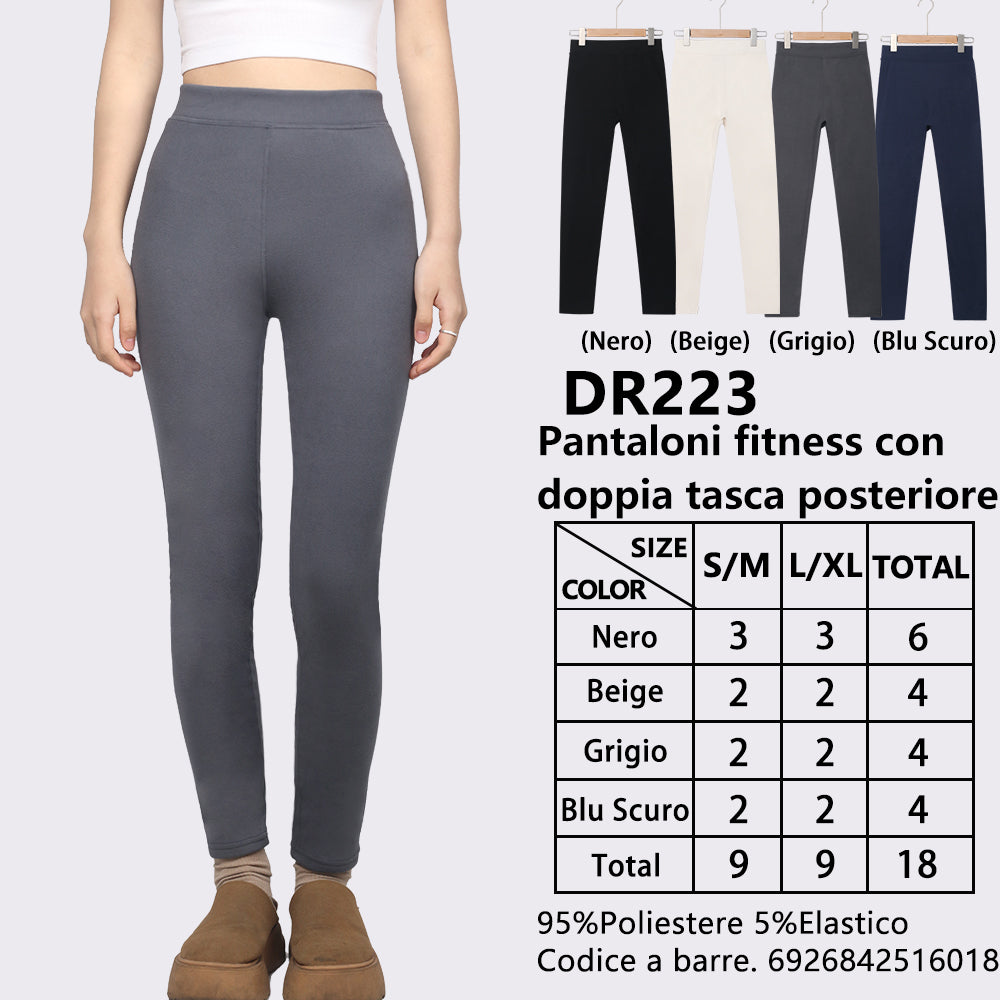 con Doppie Tasche Posteriori Sport da Palestra