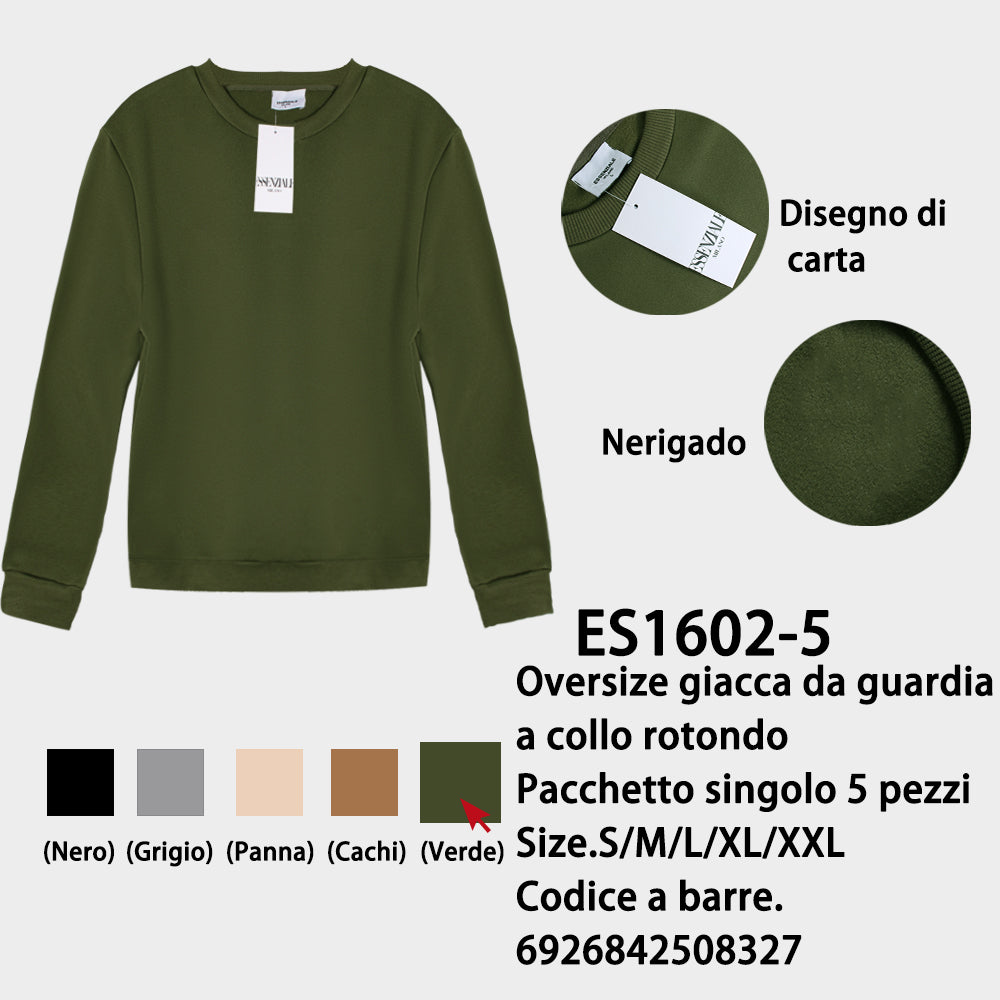 Felpa Felpato Girocollo Verde