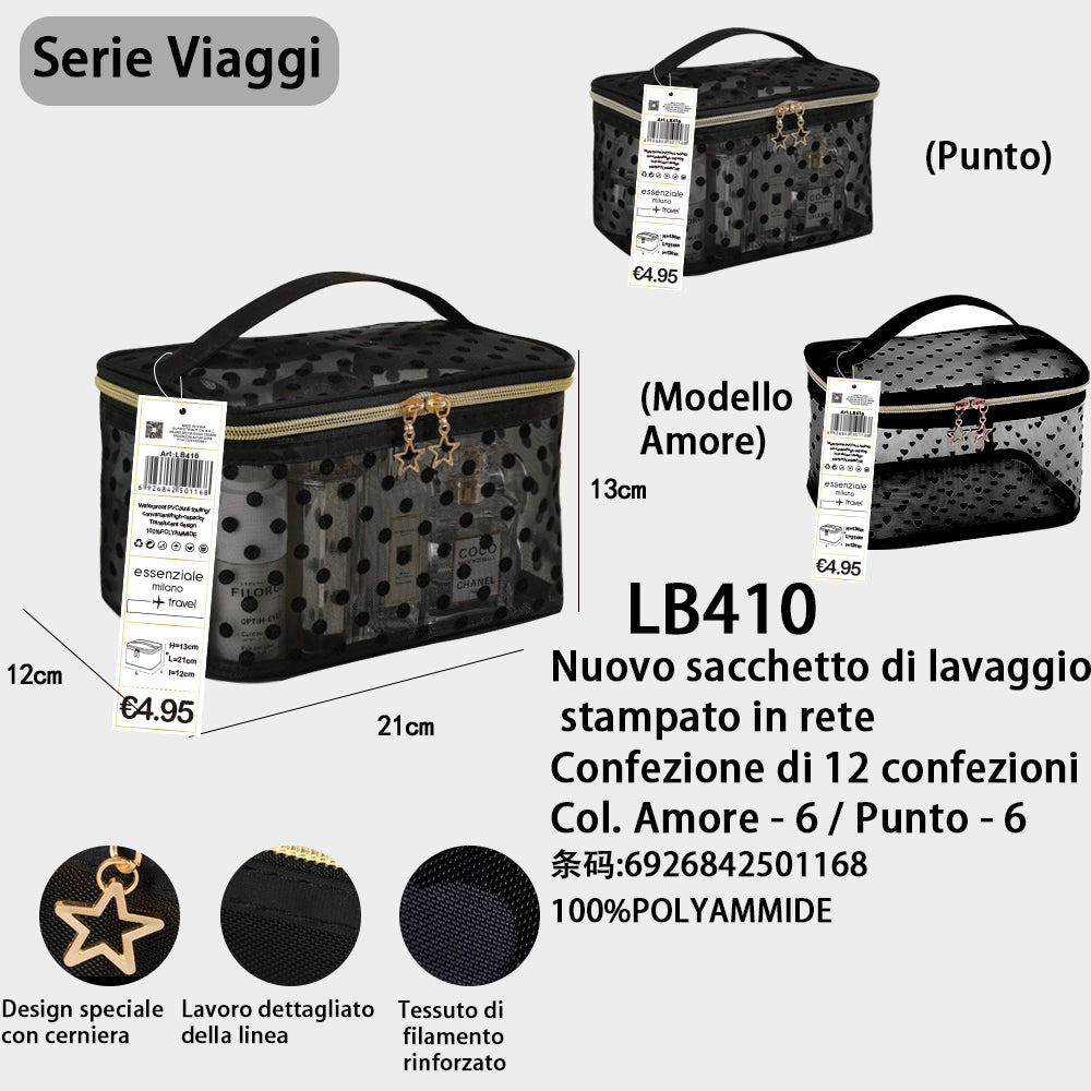 Beauty Case in Tulle a Stampa