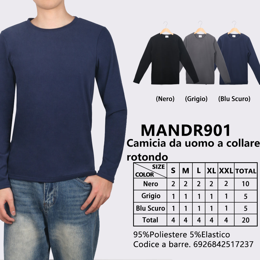 Maglia Intima in Tessuto Termico Girocollo da Uomo
