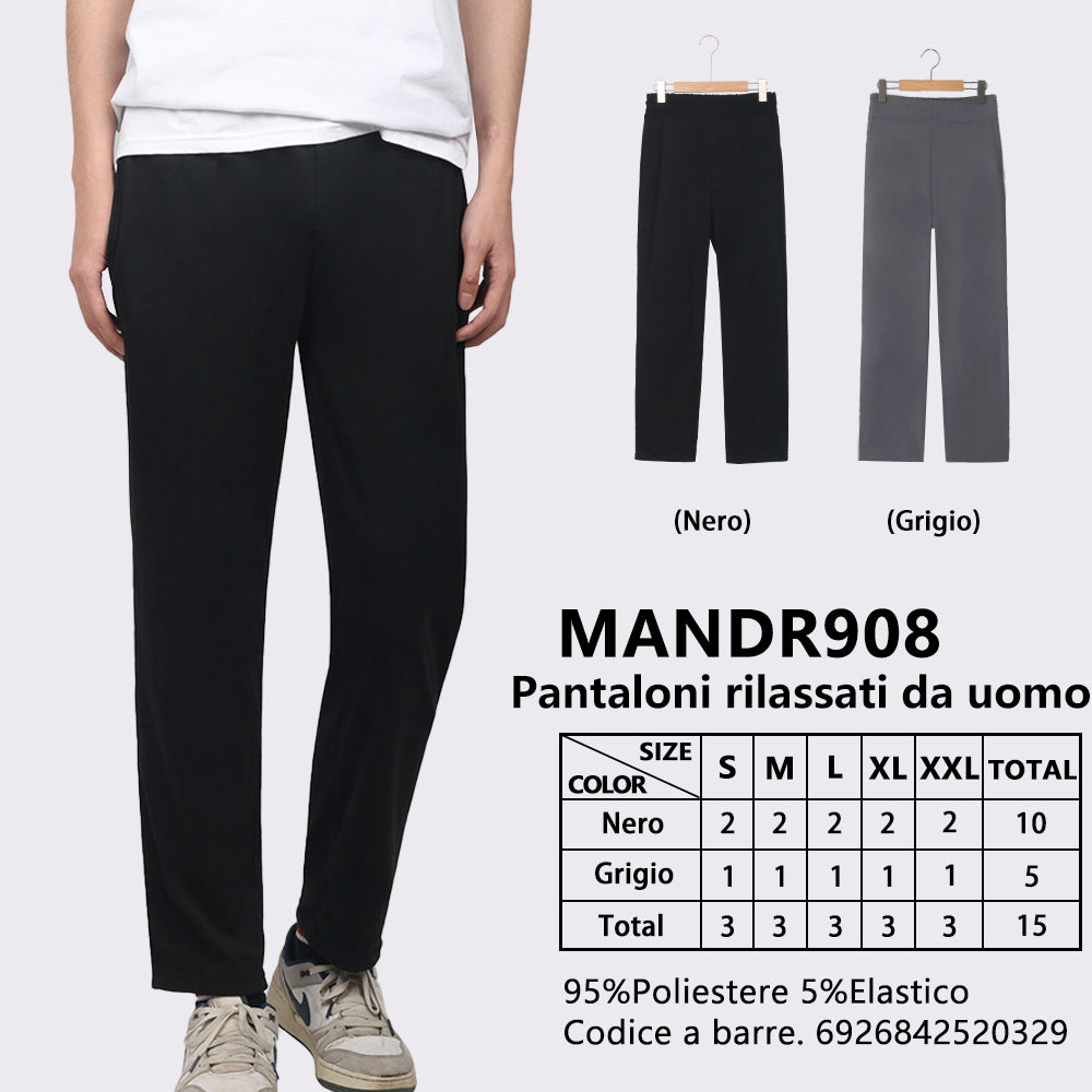 Pantaloni in Tessuto Termico Oversize da Uomo