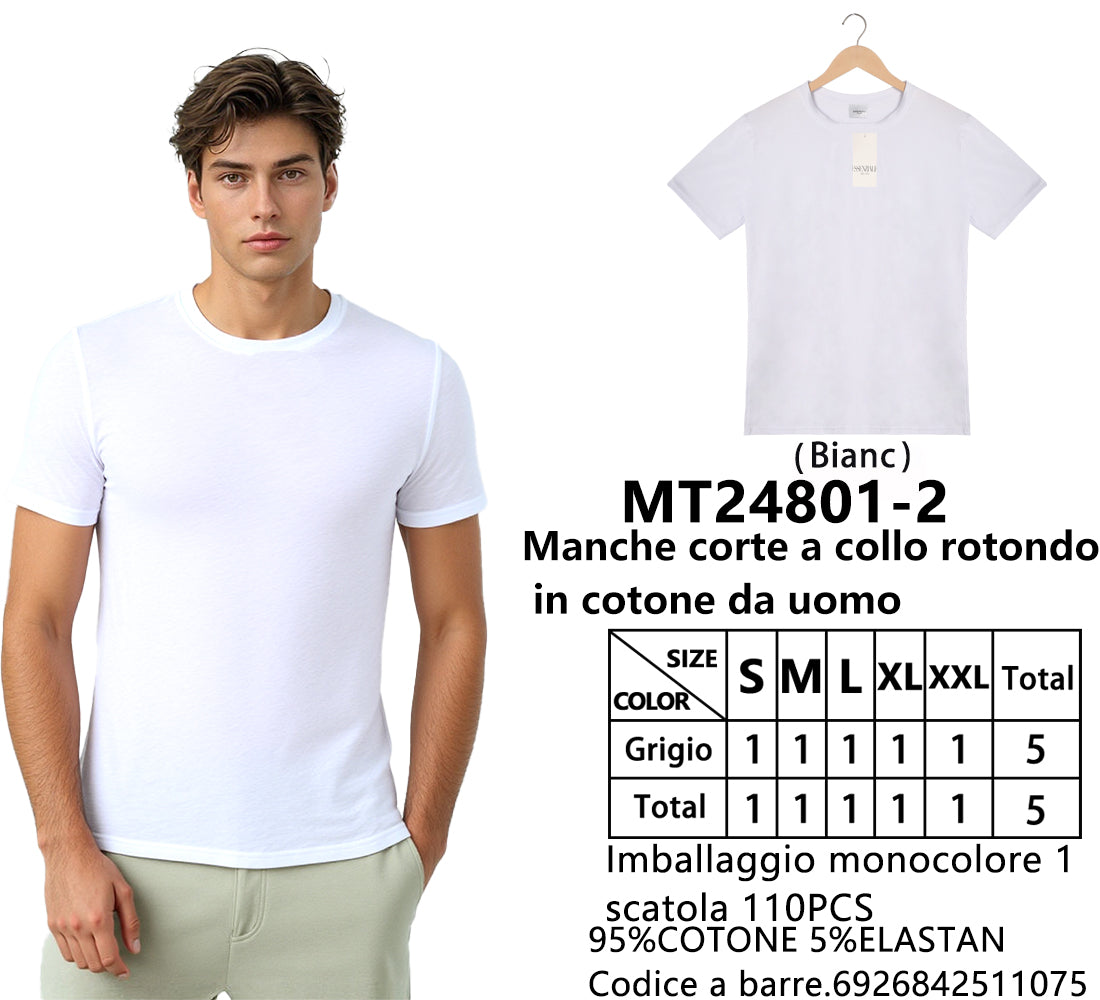 T-Shirt Girocollo da Uomo