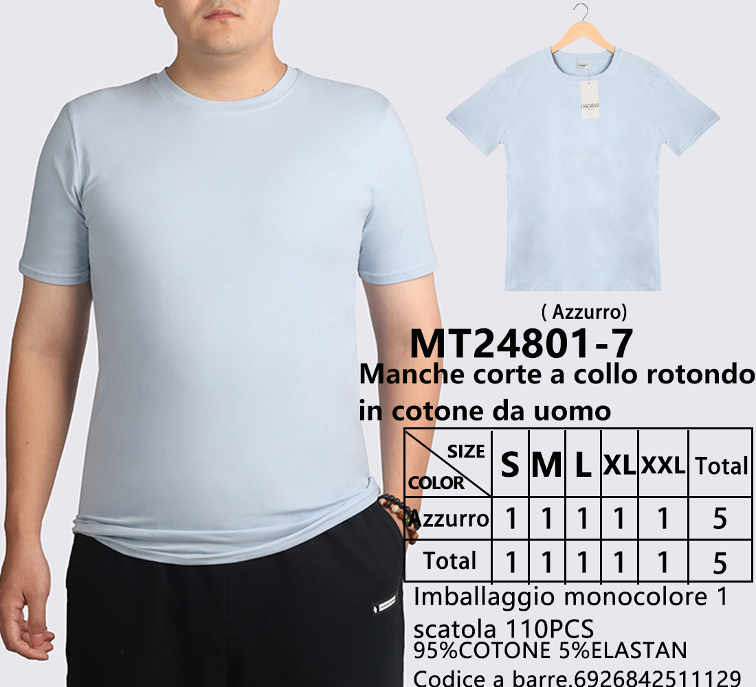 T-Shirt Girocollo a Maniche Corte