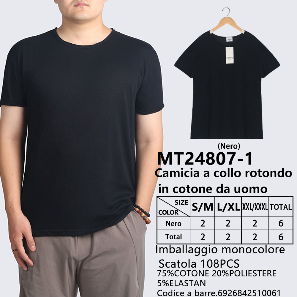 Maglia in Cotone Mélange in Cotone Girocollo