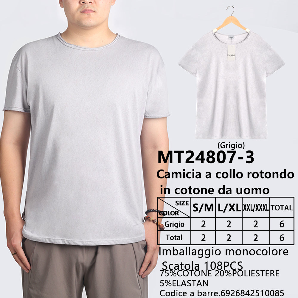 Maglia in Cotone Mélange in Cotone Girocollo