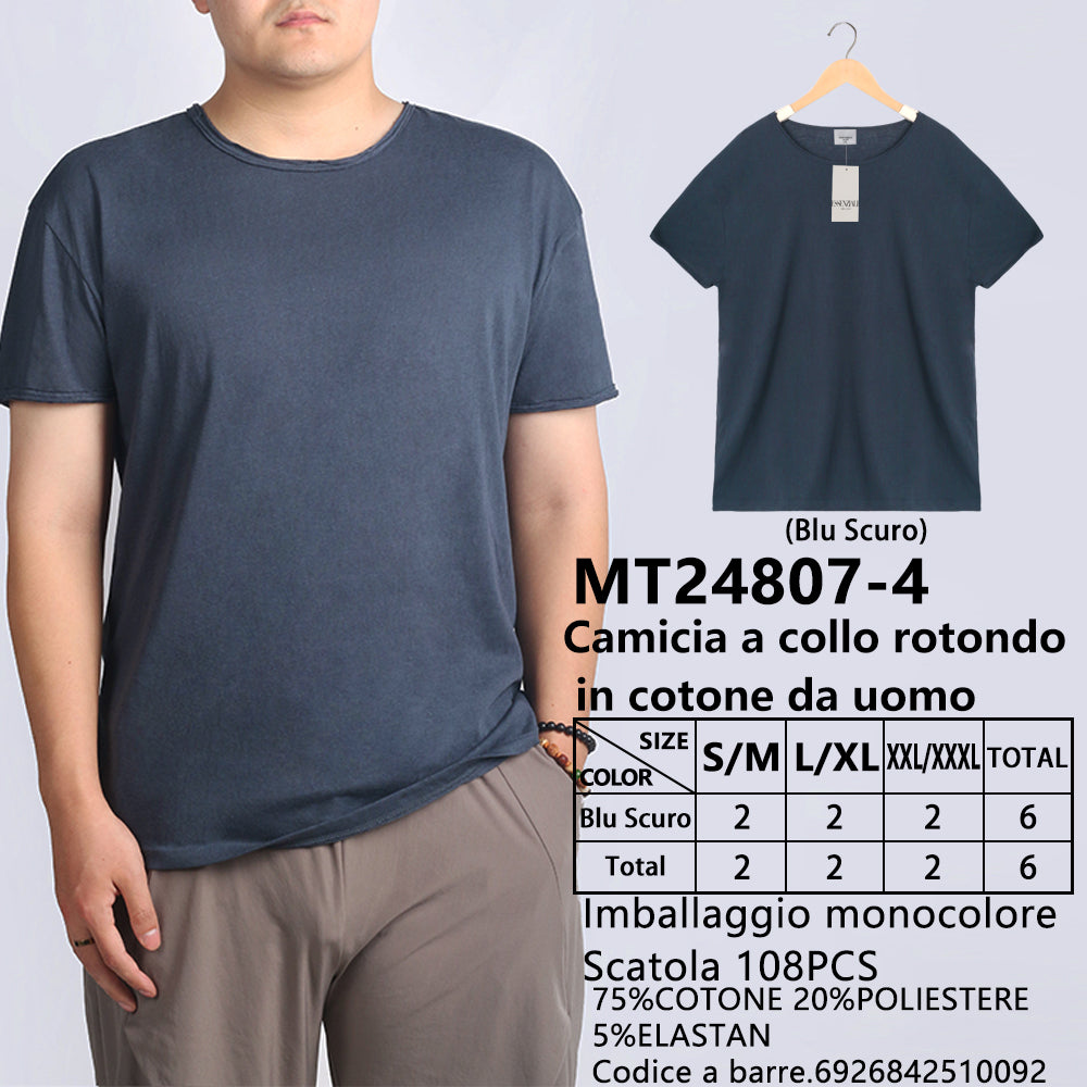 Maglia in Cotone Mélange in Cotone Girocollo