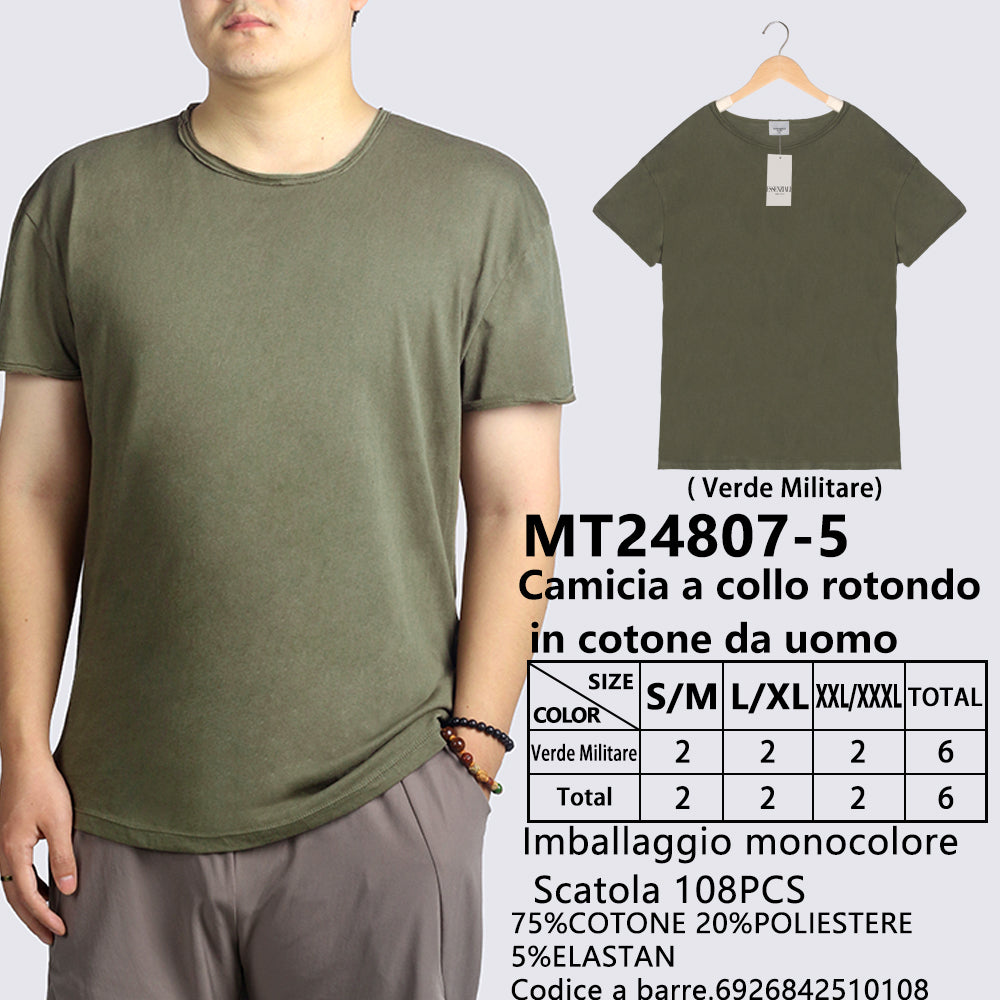 Maglia in Cotone Mélange in Cotone Girocollo