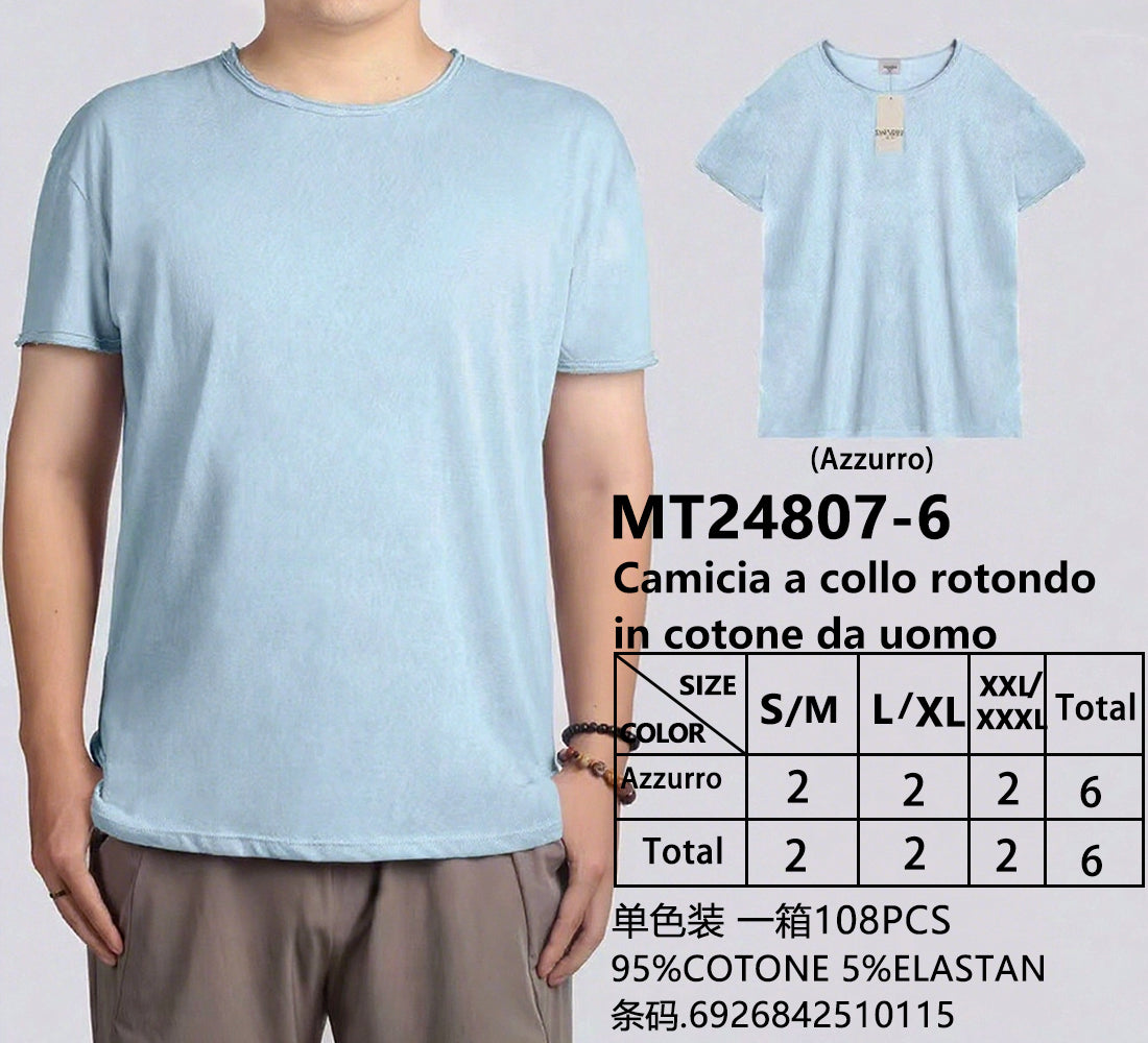 Maglia in Cotone Mélange in Cotone Girocollo