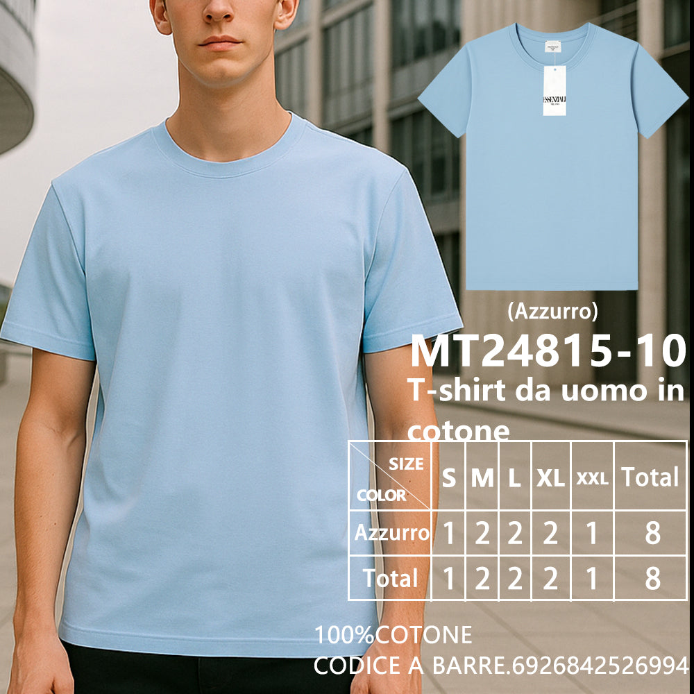 T-Shirt in Cotone Oversize Girocollo da Uomo