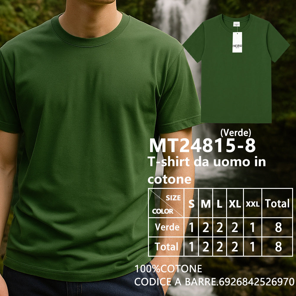 T-Shirt in Cotone Oversize Girocollo da Uomo