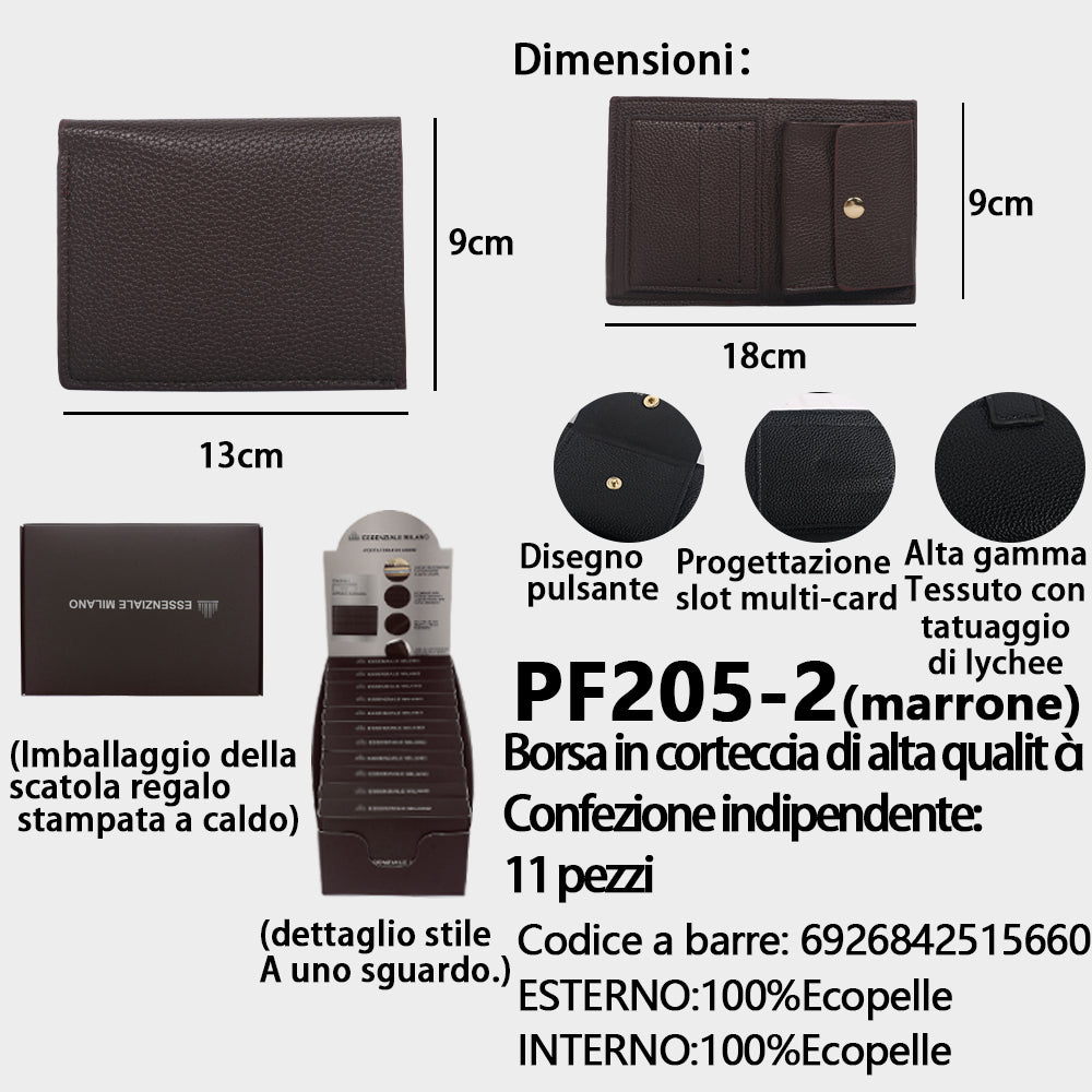 Pochette in Pelle a Mano Marrone