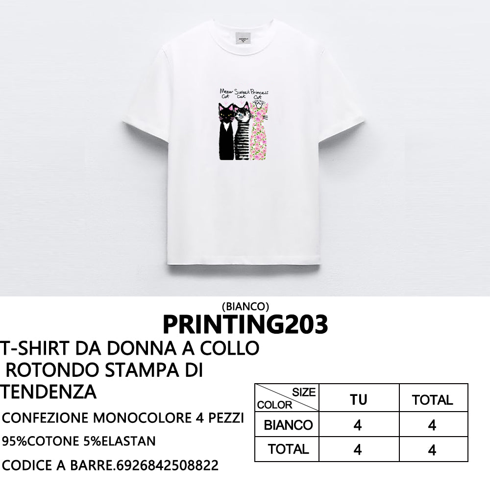 T-Shirt a Stampa da Donna