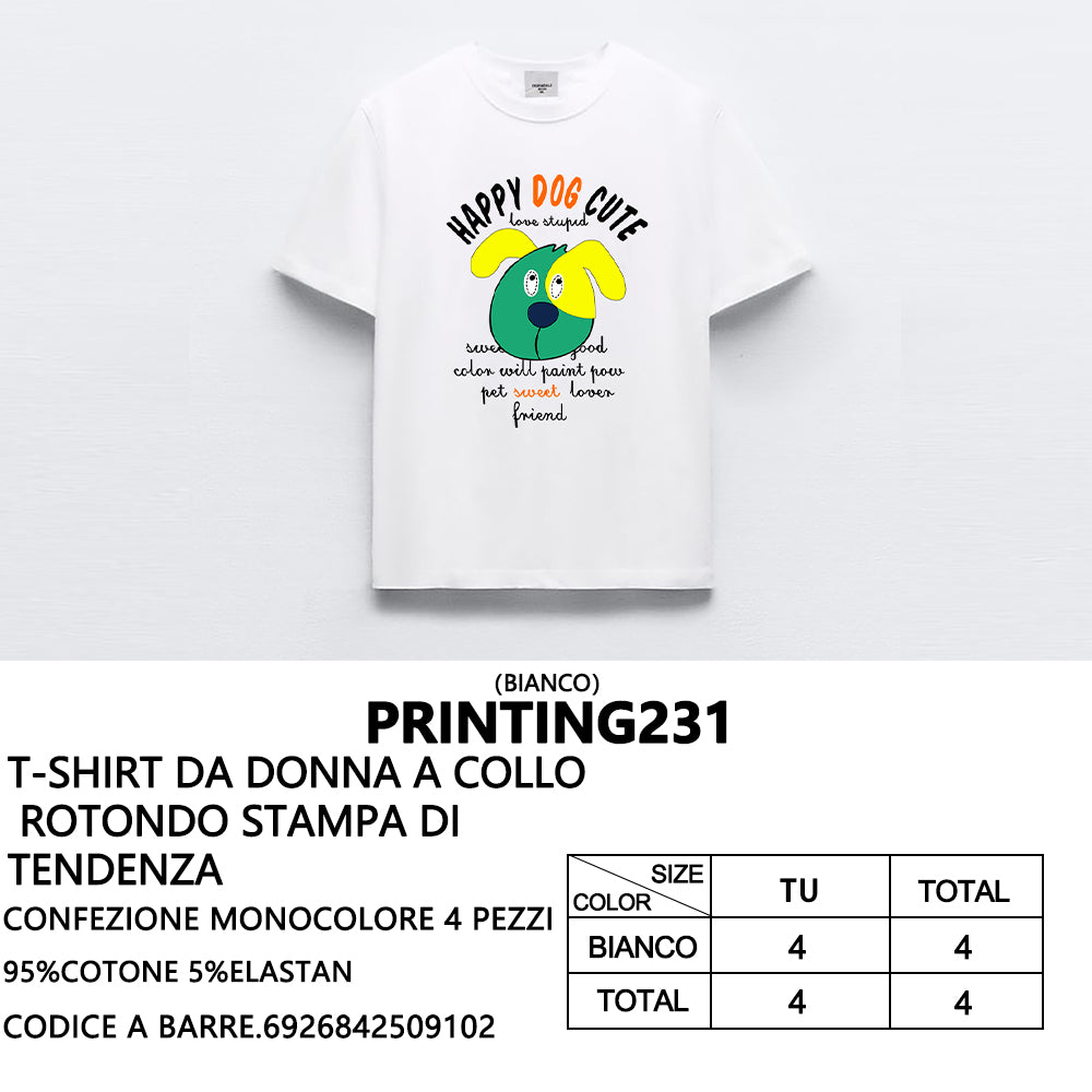 T-Shirt a Stampa da Donna