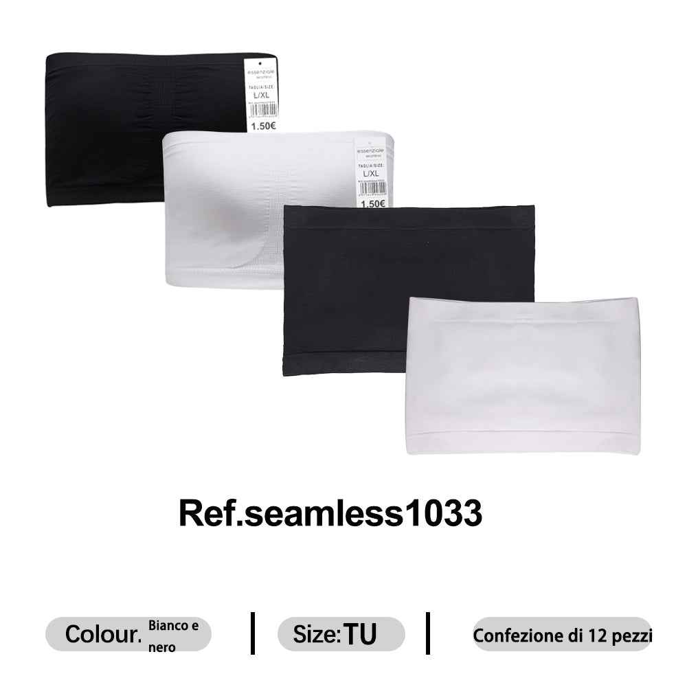 Top a Fascia Elasticità Elevata Nero