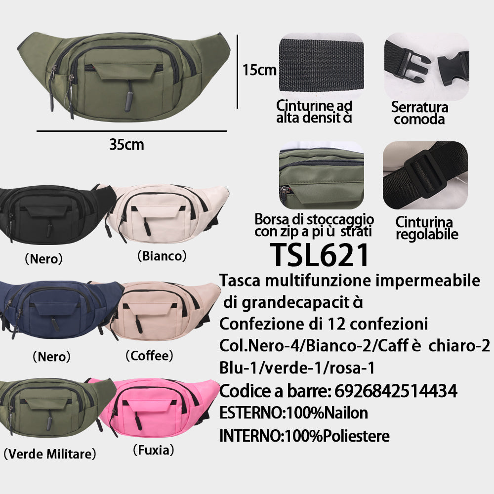 Marsupio Grande Capacità Multifunzione Impermeabile