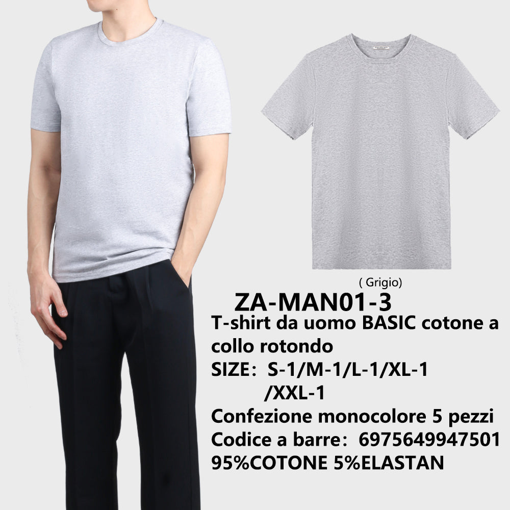 T-Shirt da Uomo Grigio