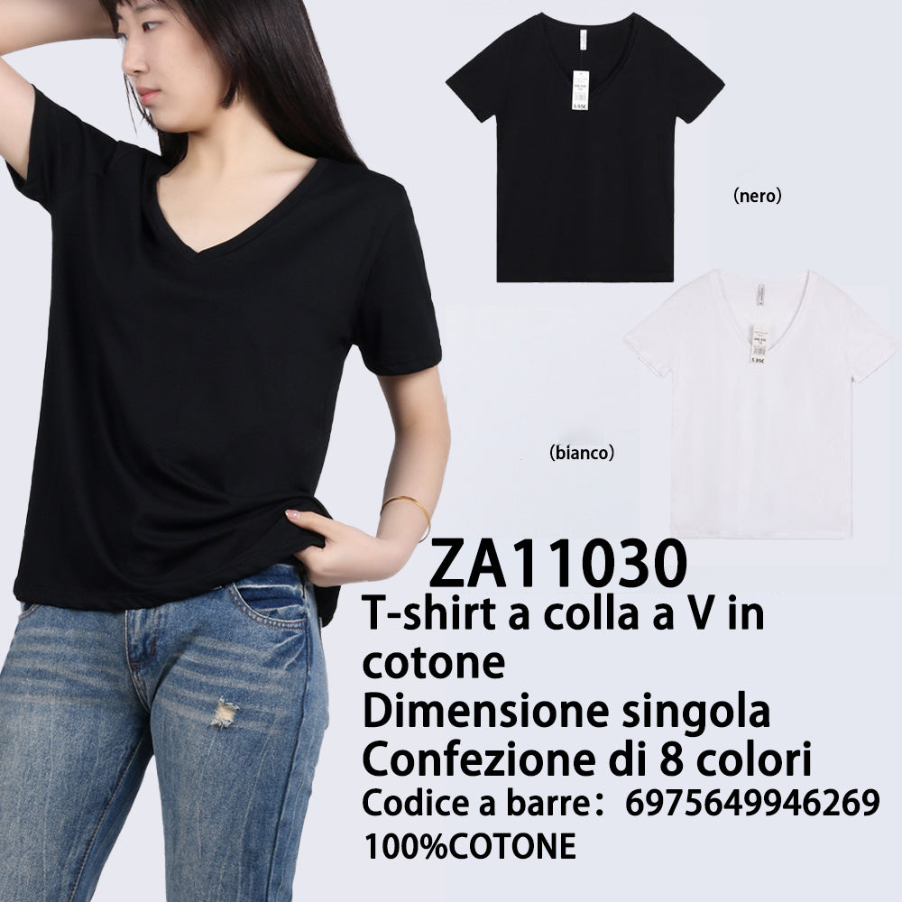 in Cotone Pettinato in Cotone Elasticità Elevata da Donna