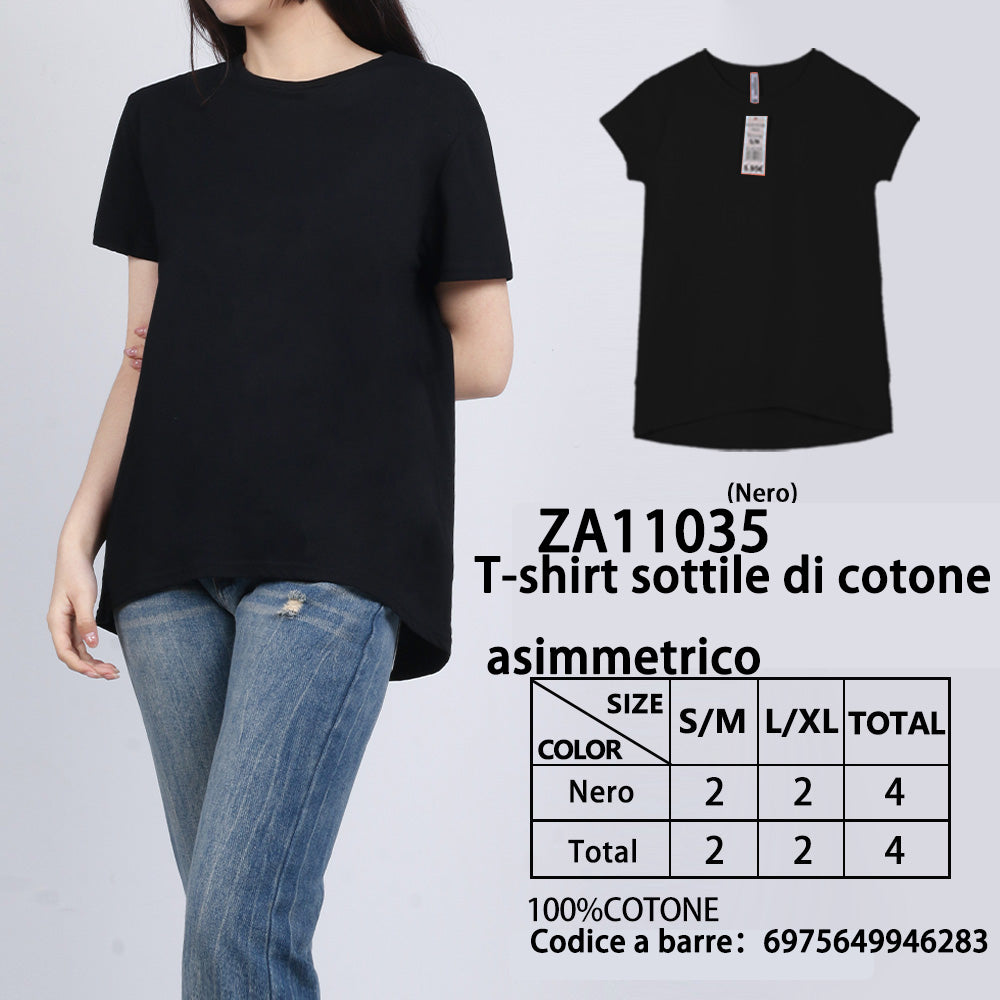 T-Shirt in Cotone Pettinato in Cotone Leggero in Cotone Oversize