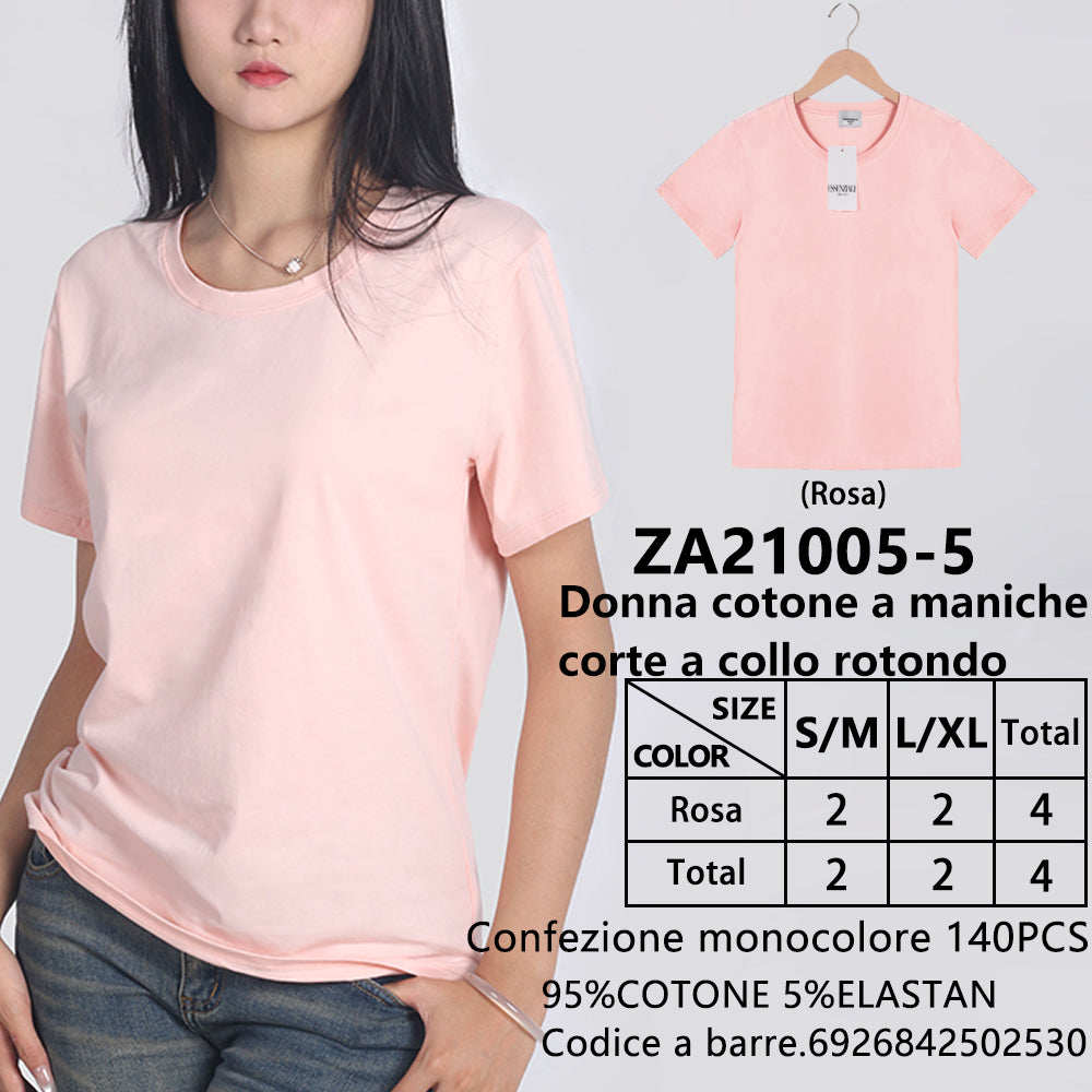 T-Shirt Girocollo a Maniche Corte