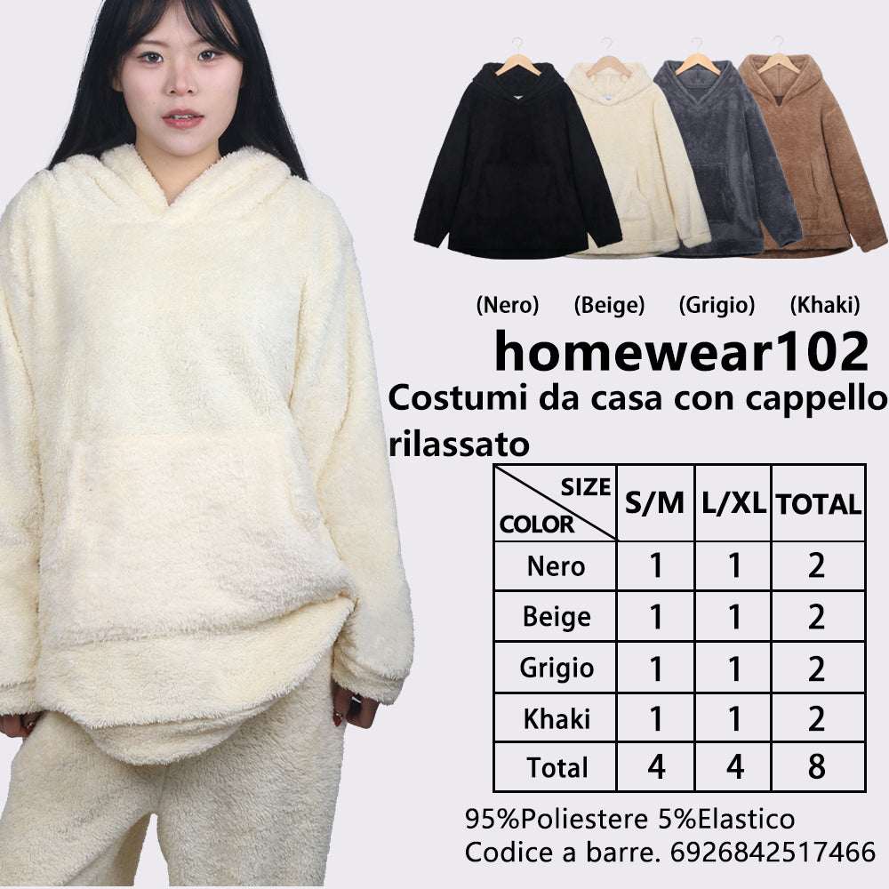 Homewear in Pile Corallo Oversize