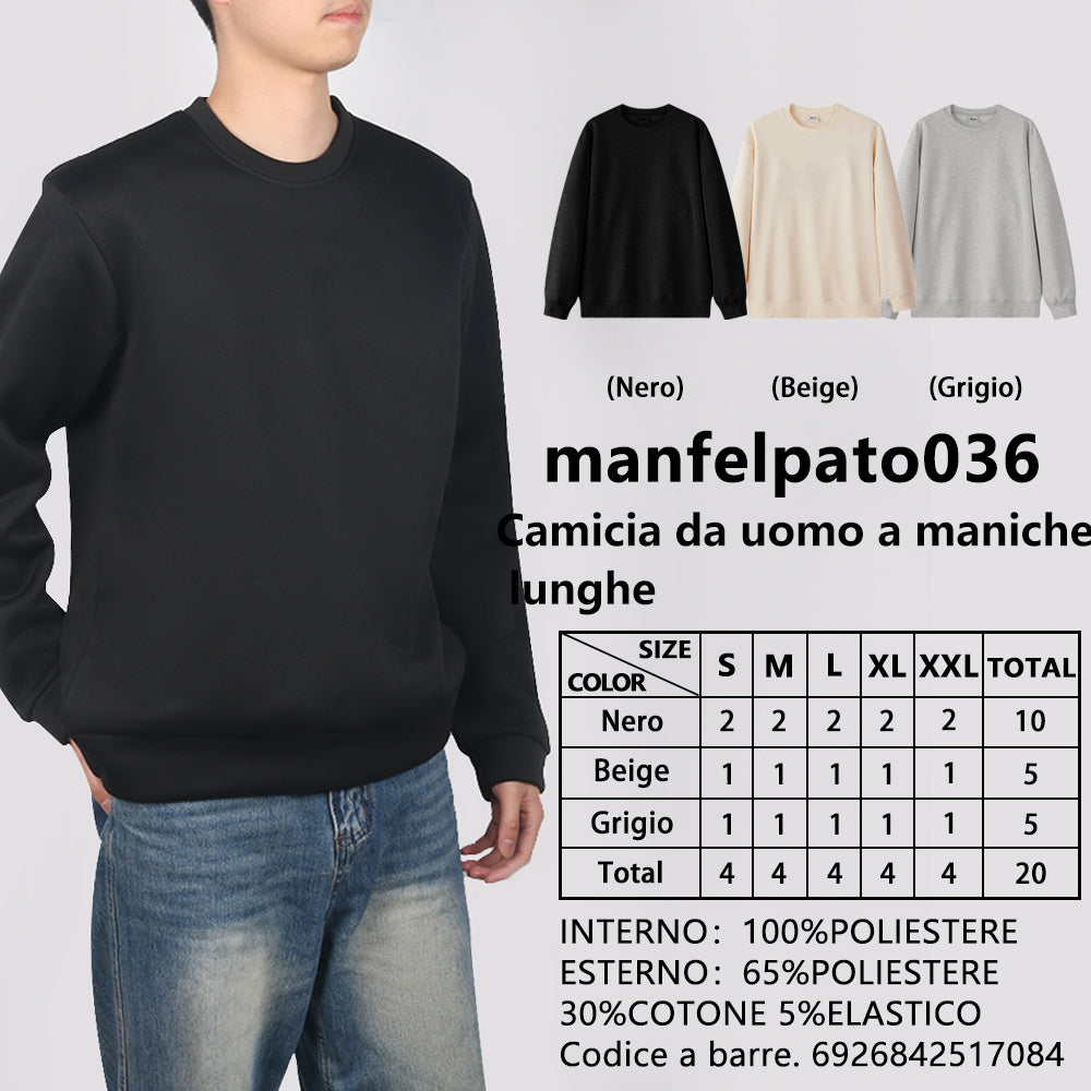 Maglia Manica Lunga Girocollo da Uomo