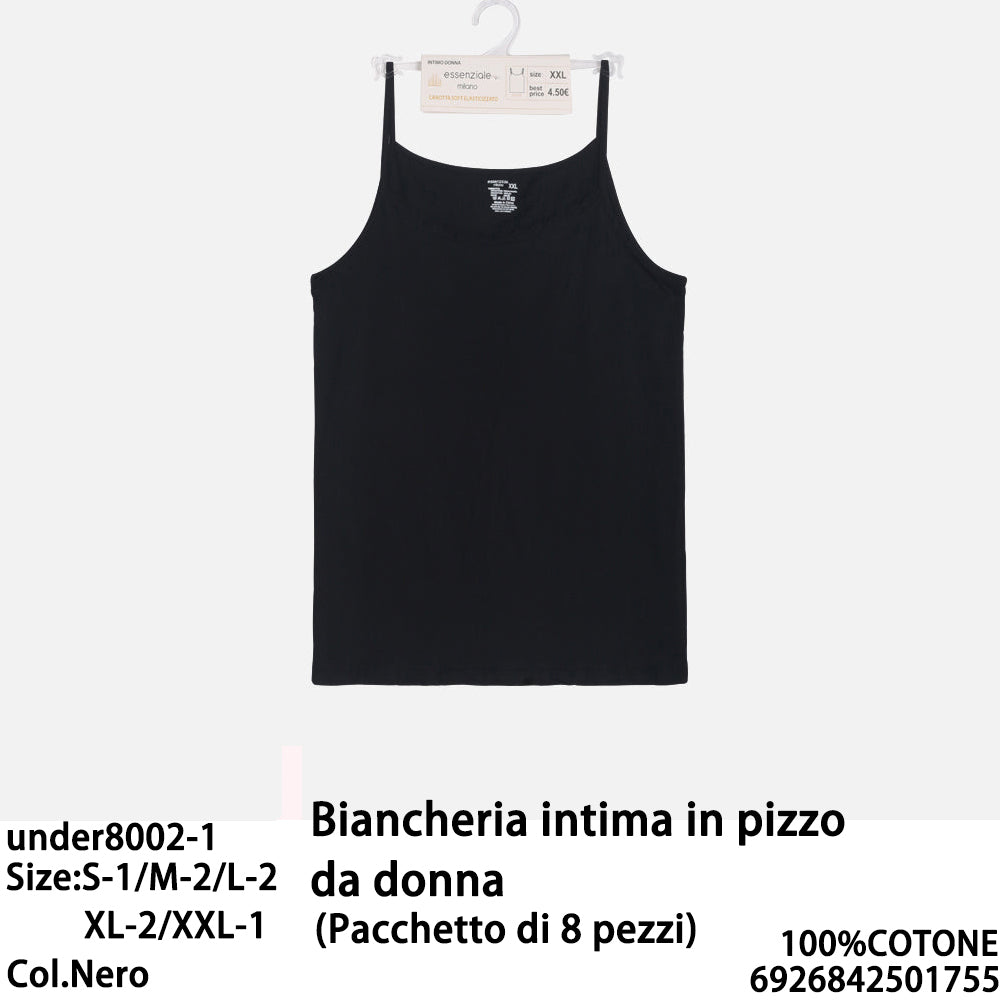 Top con Spalline in Pizzo