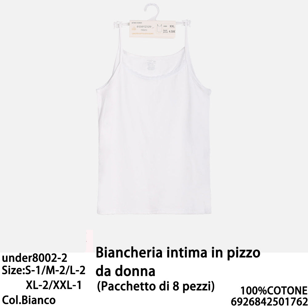 Top con Spalline in Pizzo